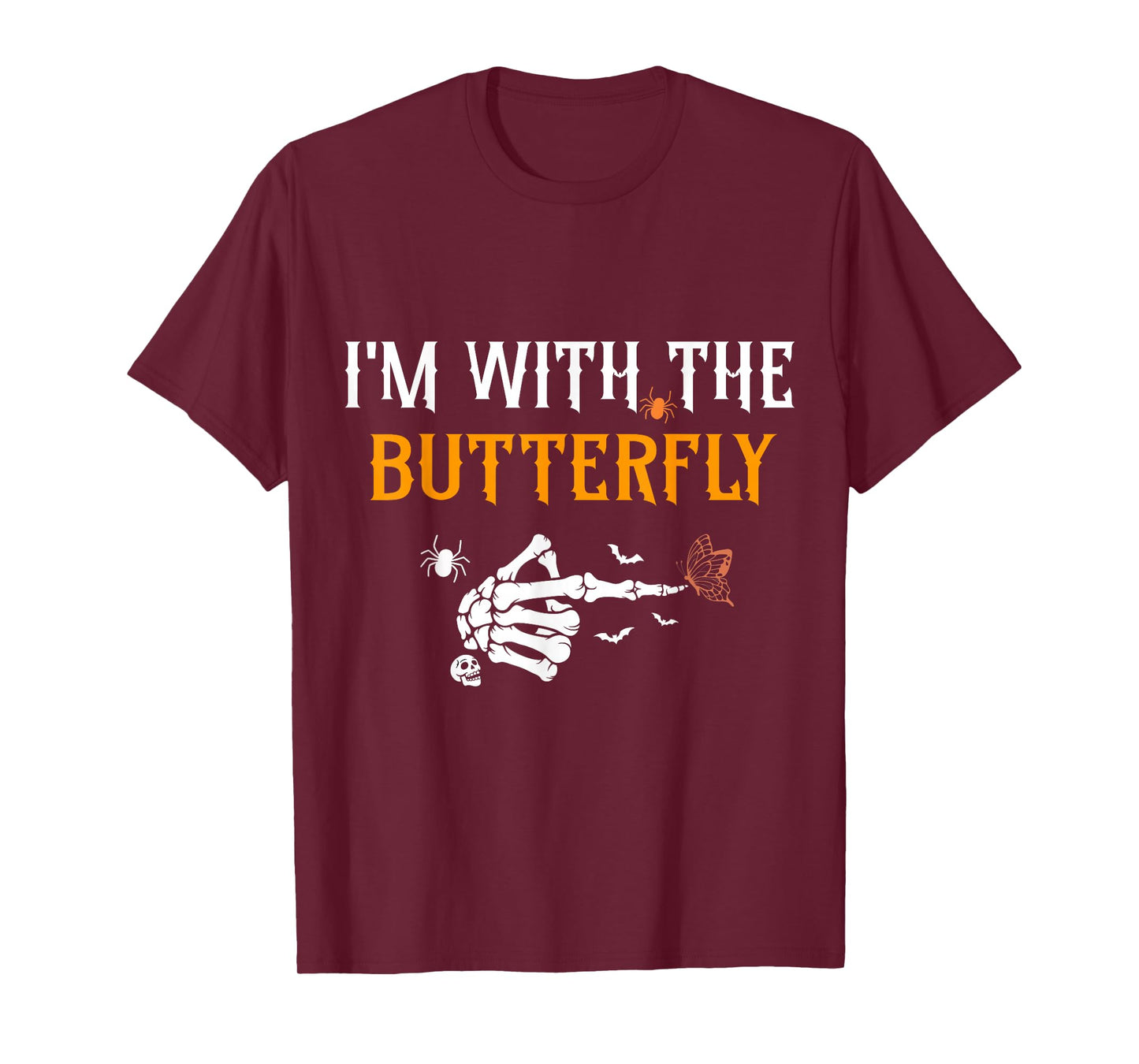 I'm with Butterfly Halloween Costume Couples Matching T-Shirt