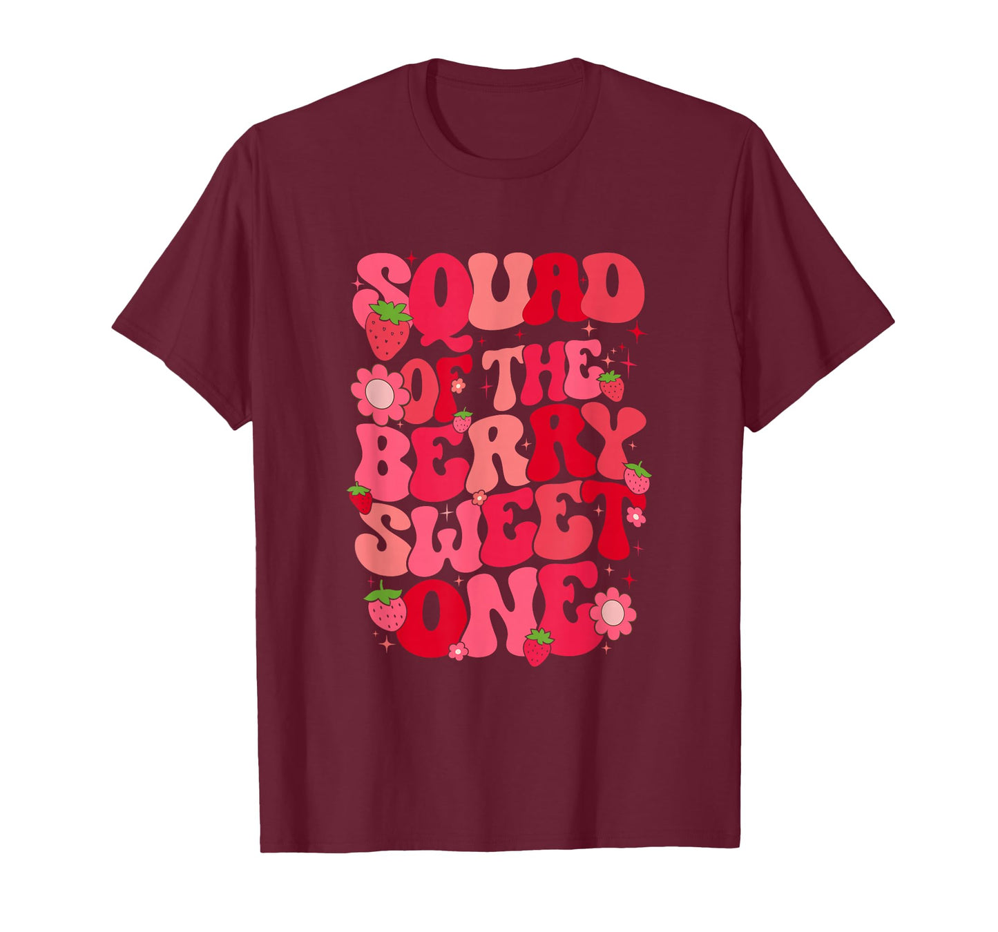 Squad Of The Berry Sweet One Strawberry First Birthday T-Shirt