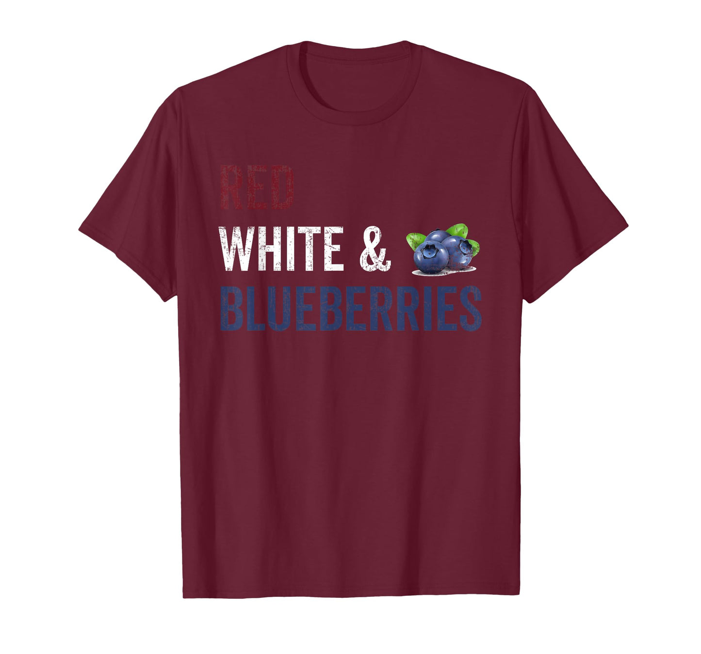 Vintage Funny Red, White and Blueberries Patriot T-Shirt