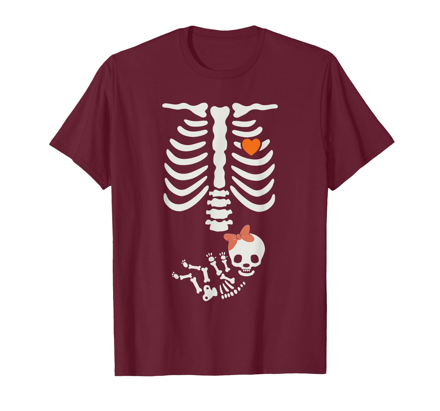 Baby Shower Skeleton Halloween Pregnancy Annoucement Girls T-Shirt