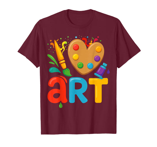 Colourful Art Painter Palette Kids & Teachers Tee T-Shirt