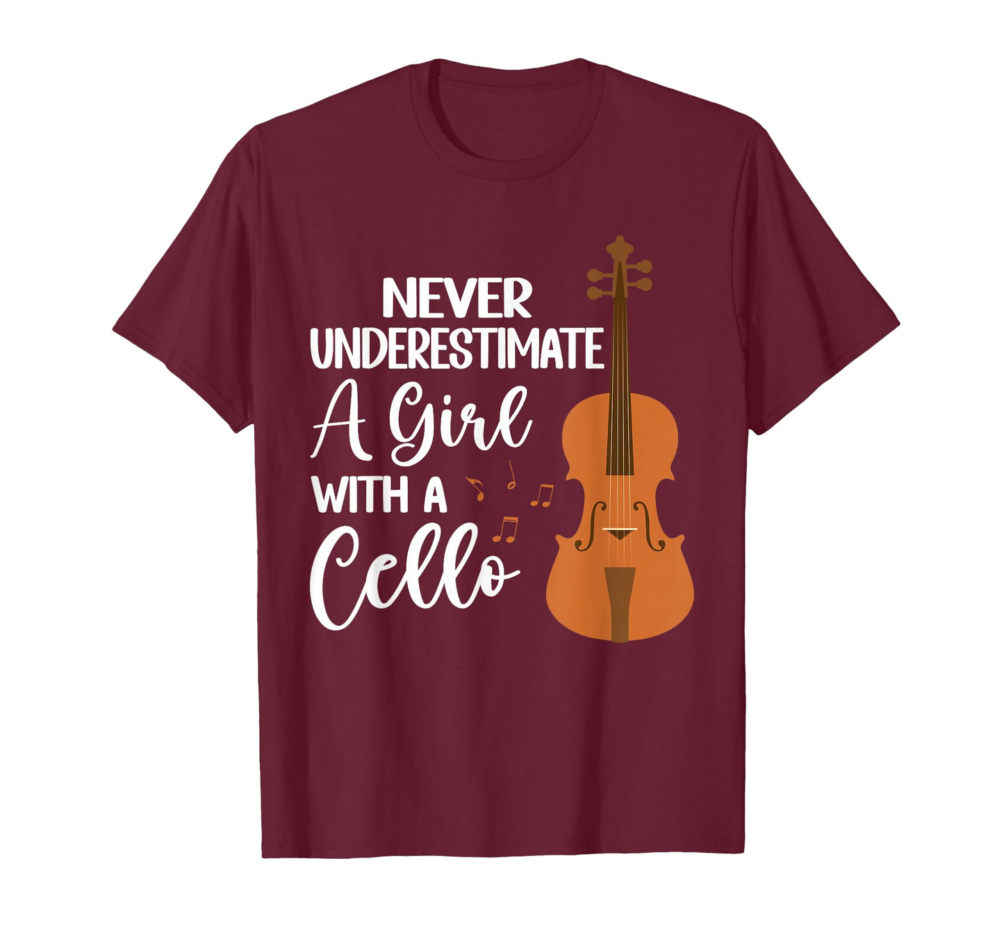 Funny Cello Art For Girls Women Kids Youth Cello Players T-Shirt