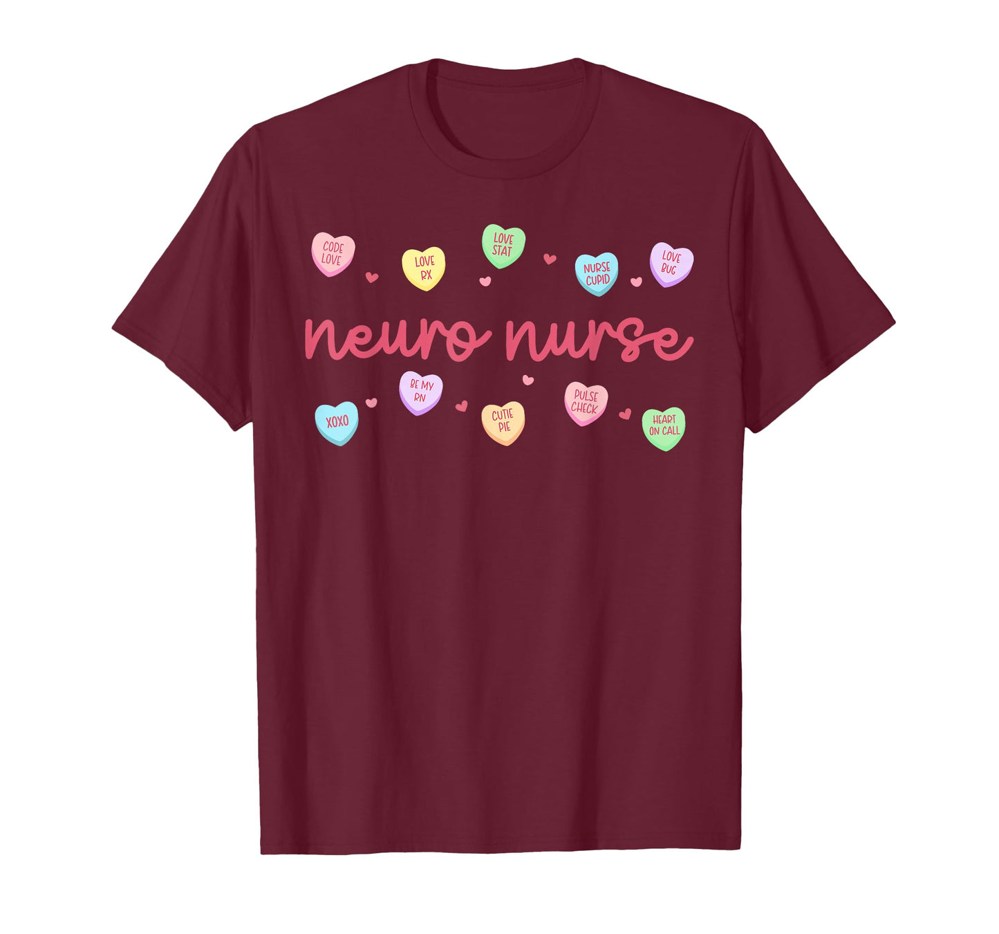 Neuro Nurse Heart Valentine Day Neuroscience Neurology Squad T-Shirt
