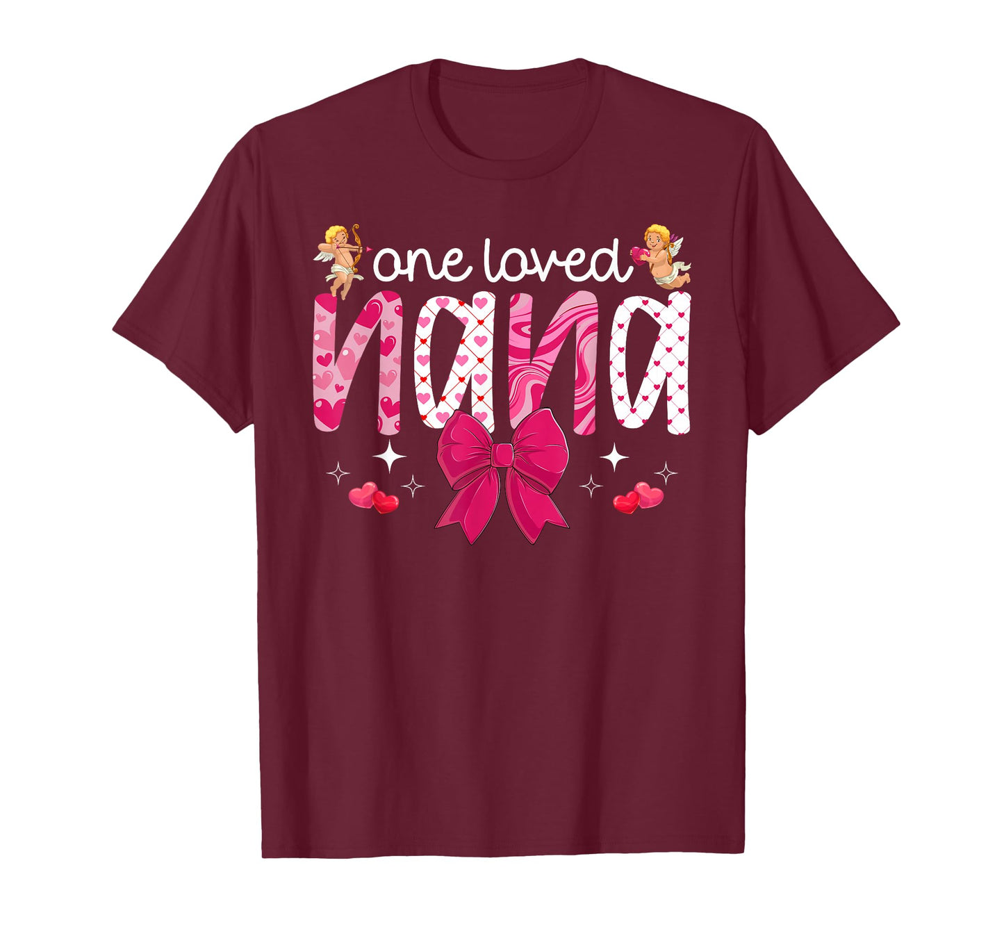 One Loved Nana Valentine Nana Grandma Valentines Day T-Shirt