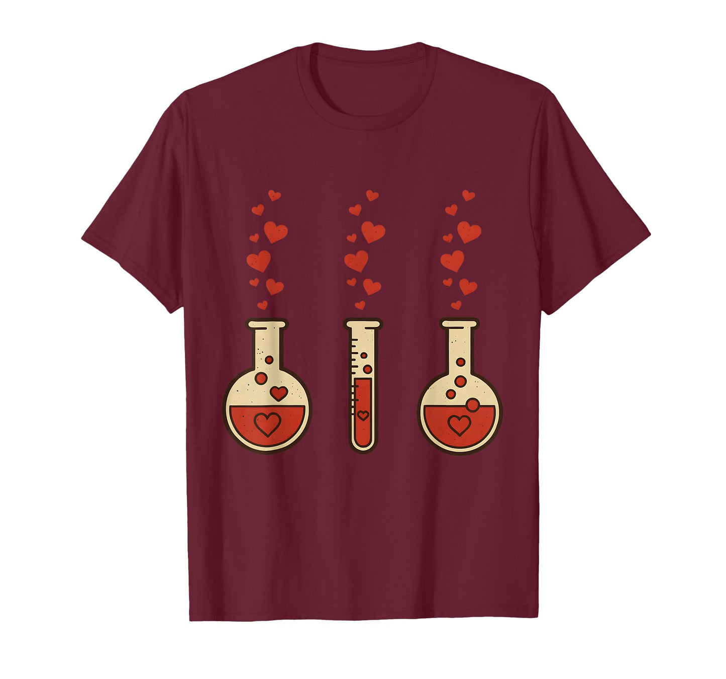 Cute Chemistry Valentine Laboratory Teacher Heart T-Shirt