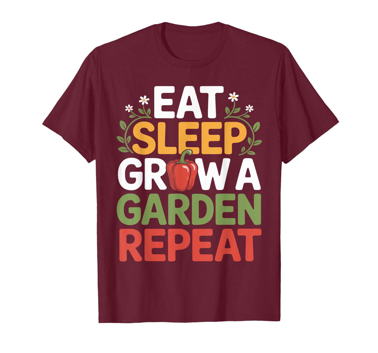 Funny Game Eat Sleep Grow A Garden Repeat Gamer Design T-Shirt