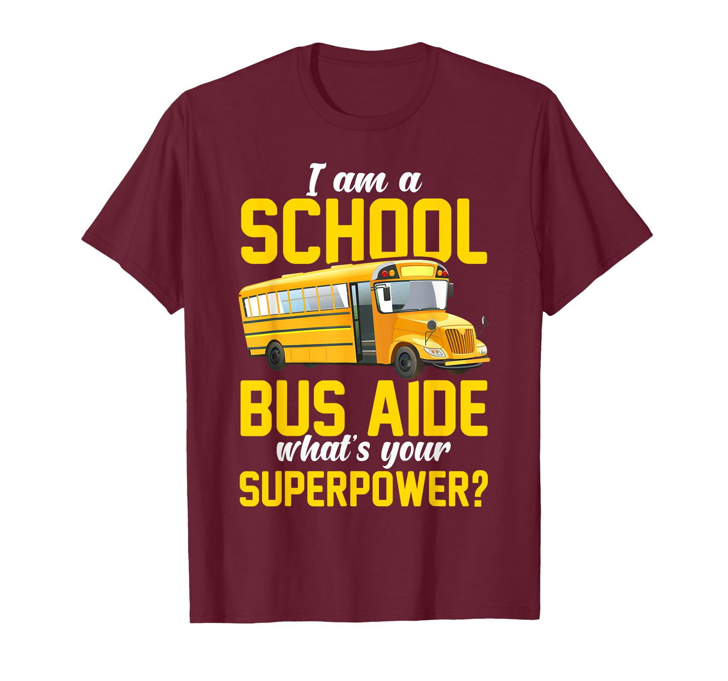 School Bus Aide Funny Back To School Transport Bus Aide T-Shirt