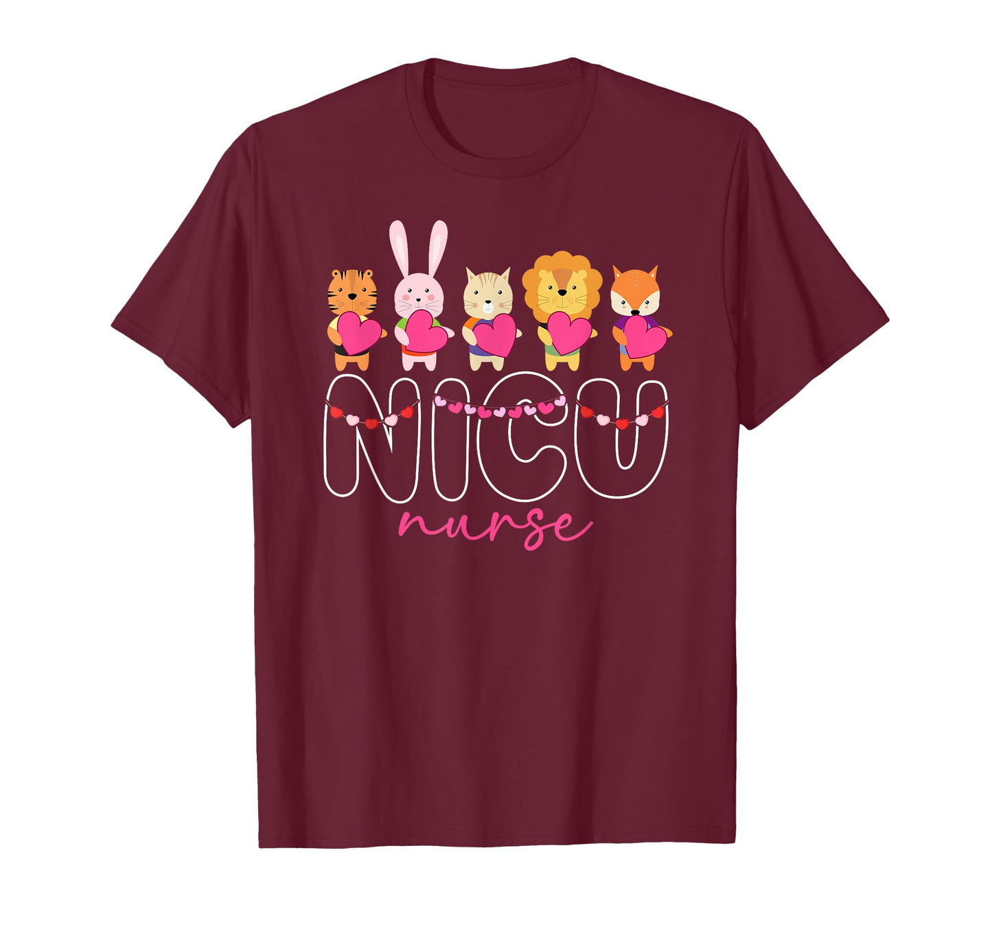 NICU Nurse Valentine Neonatal ICU Nurse Valentines Day T-Shirt
