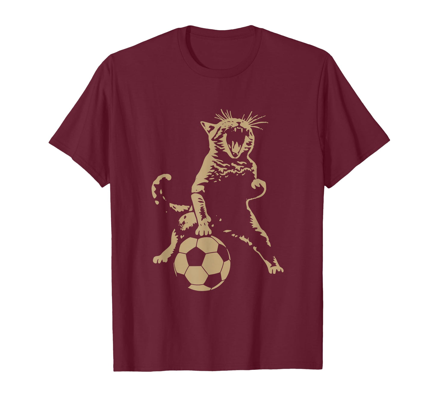 Funny Cat Playing Soccer T-Shirt