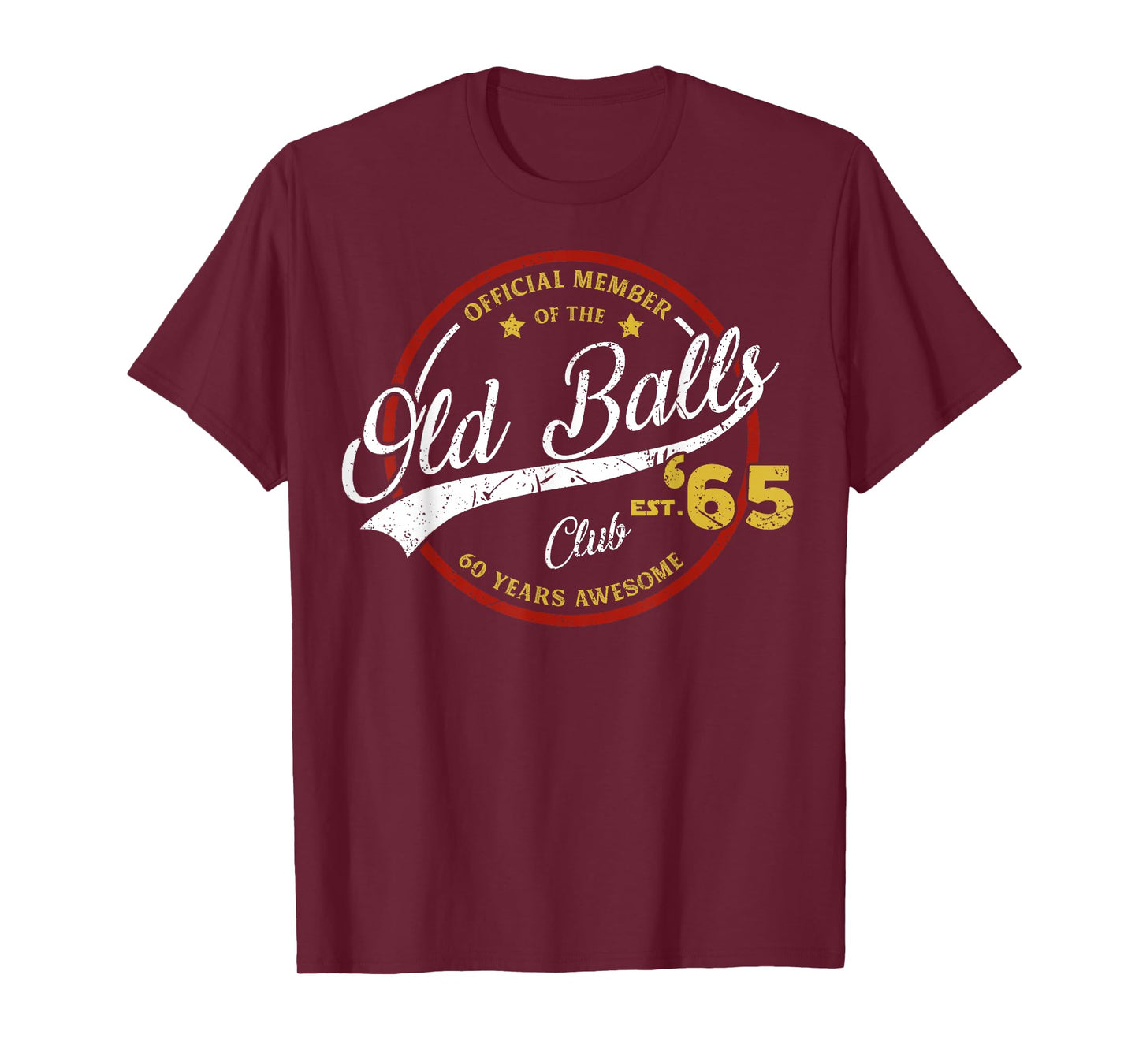 Vintage 60th Birthday Old Balls Club 1965 for Old Man T-Shirt