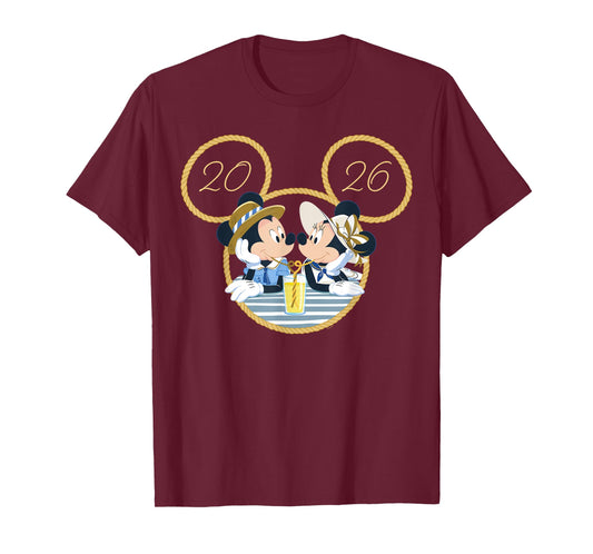 Disney Mickey Mouse & Minnie Mouse 2026 Cruise Line Vacation T-Shirt