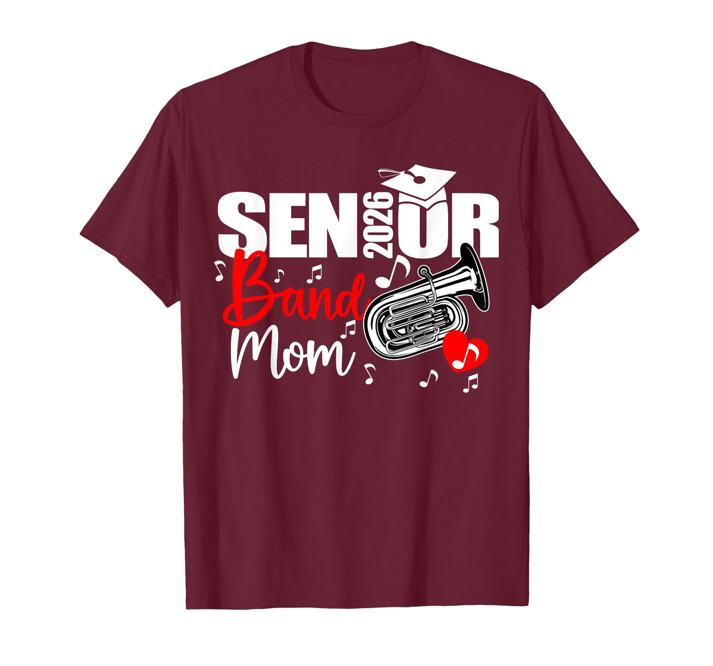 Senior Band Mom 2026 Marching Band Class of 2026 Tuba T-Shirt