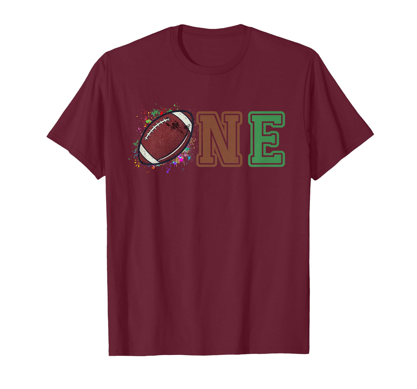 One Year Down Football 1st Birthday T-Shirt