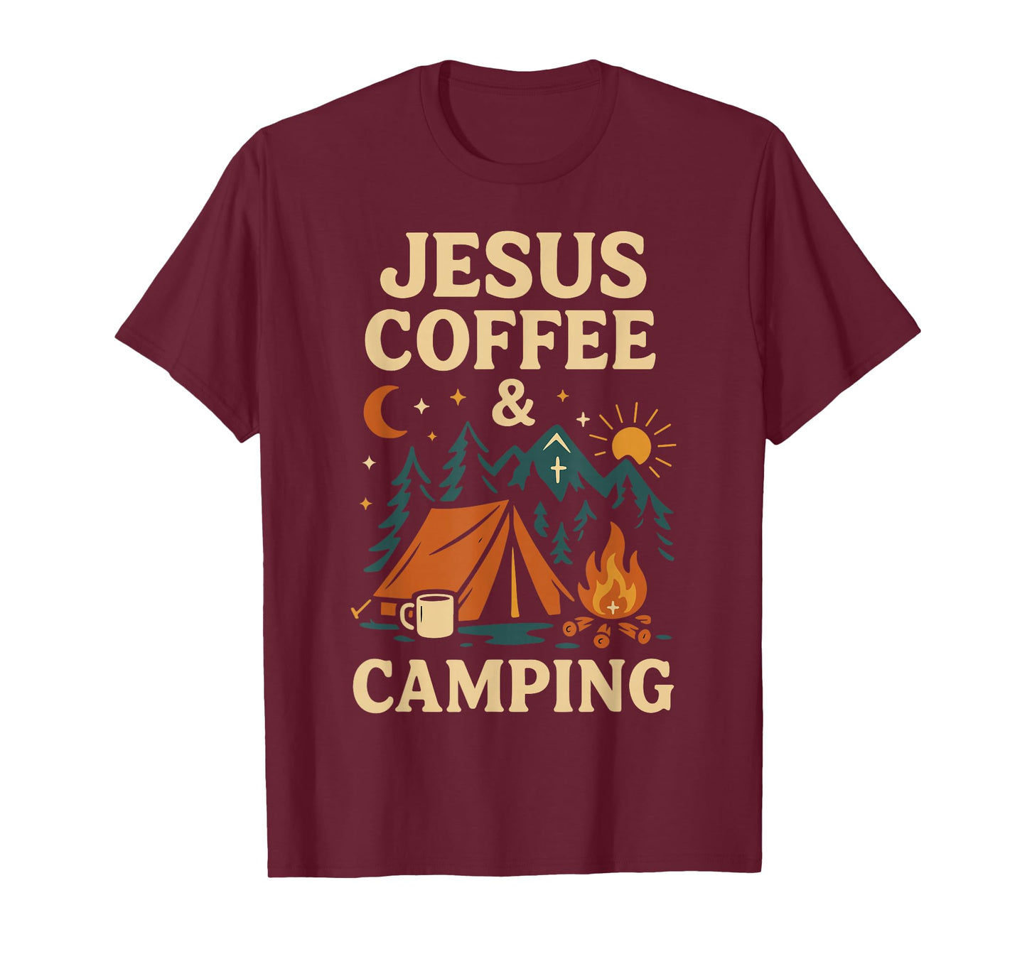 Tent Camping Jesus Faith Coffee Vintage Jesus Coffee & T-Shirt