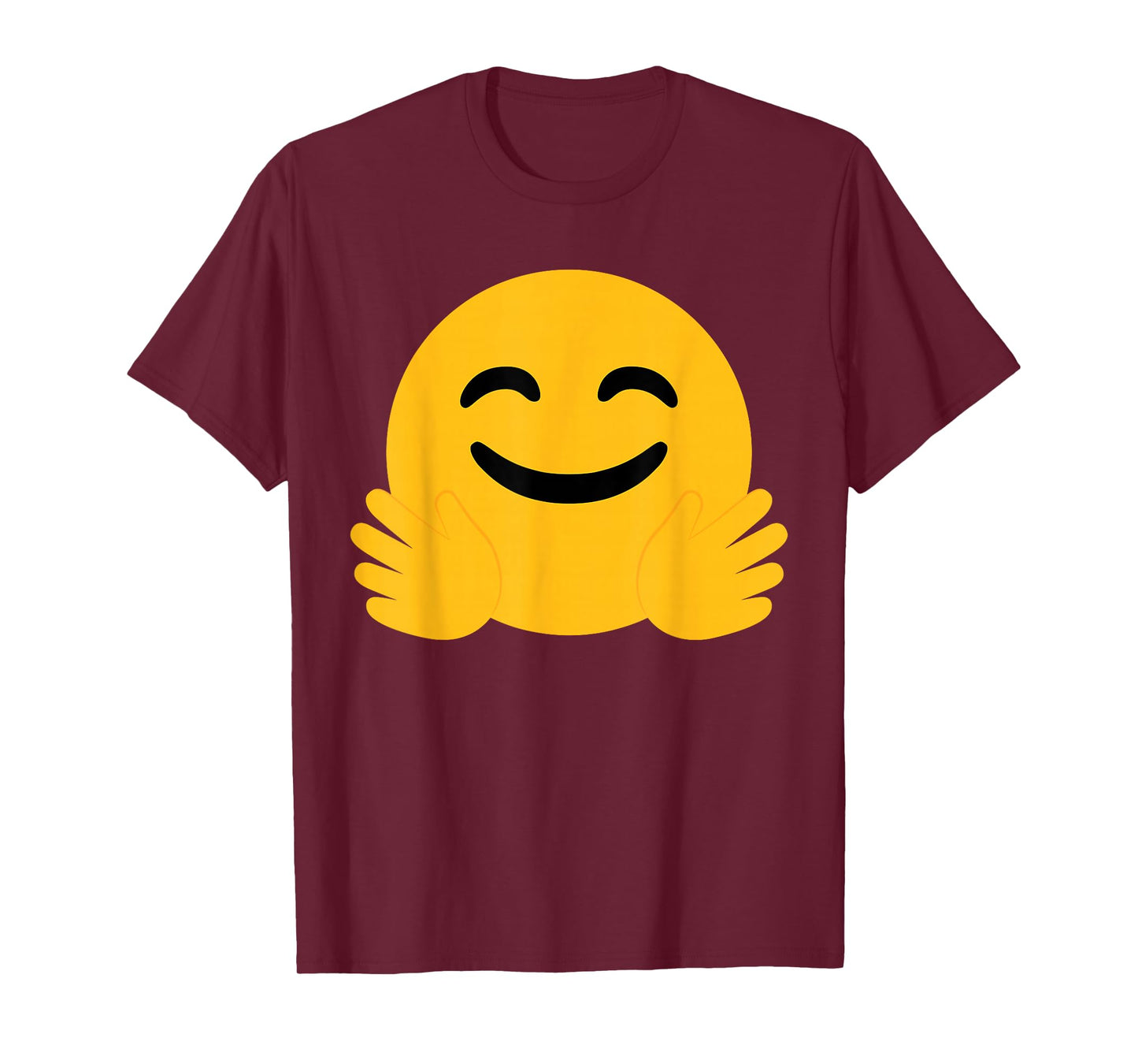 Funny Emoticon Face with Hugging Hands T-Shirt