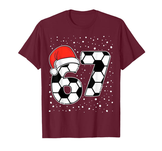 Christmas Football 67 Meme for Boys Girls Gen Alpha Trend T-Shirt