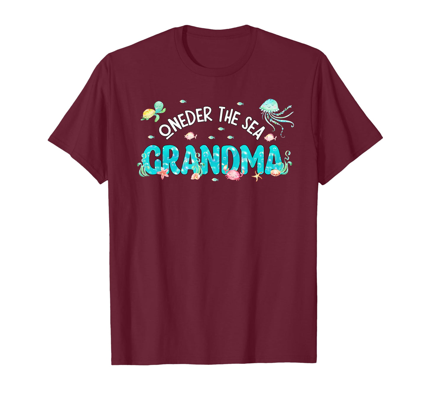 Under Sea Grandma Birthday Girl Boy Matching Family Party T-Shirt