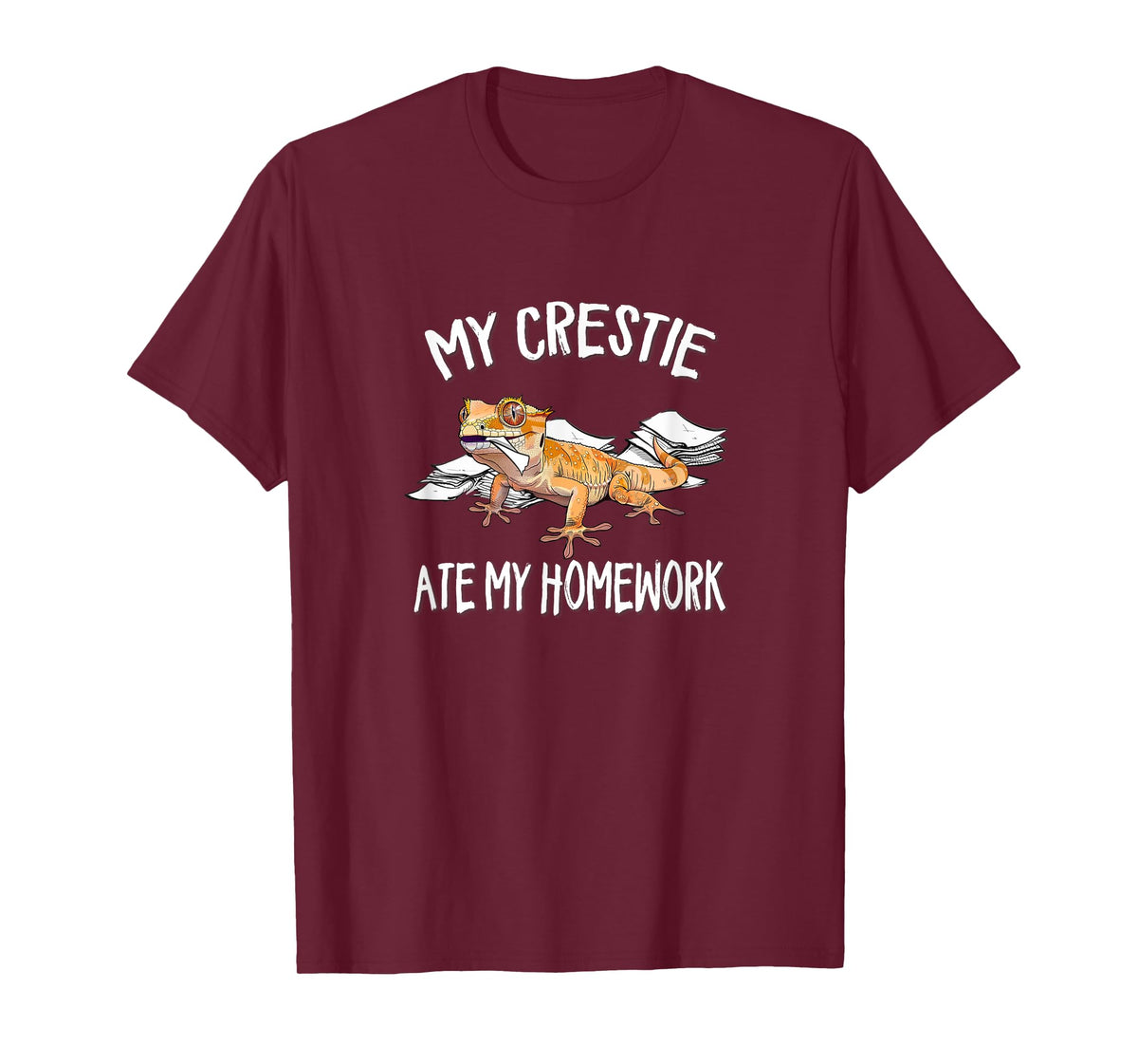 Kids Crestie Ate My Homework Pet Crested Gecko Lover T-Shirt