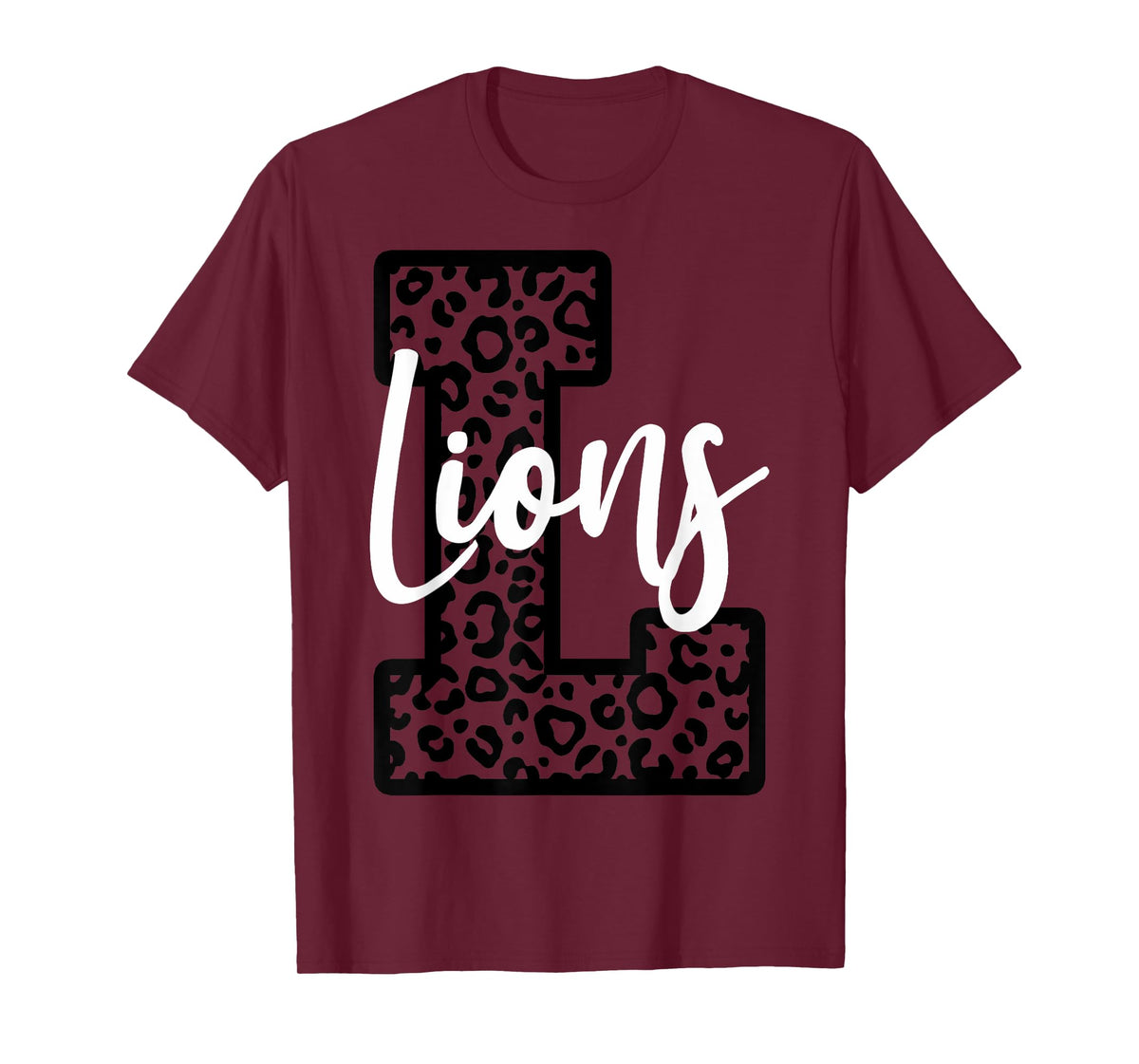 Lions School Spirit Sport Leopard Cheer Fan Game Day T-Shirt