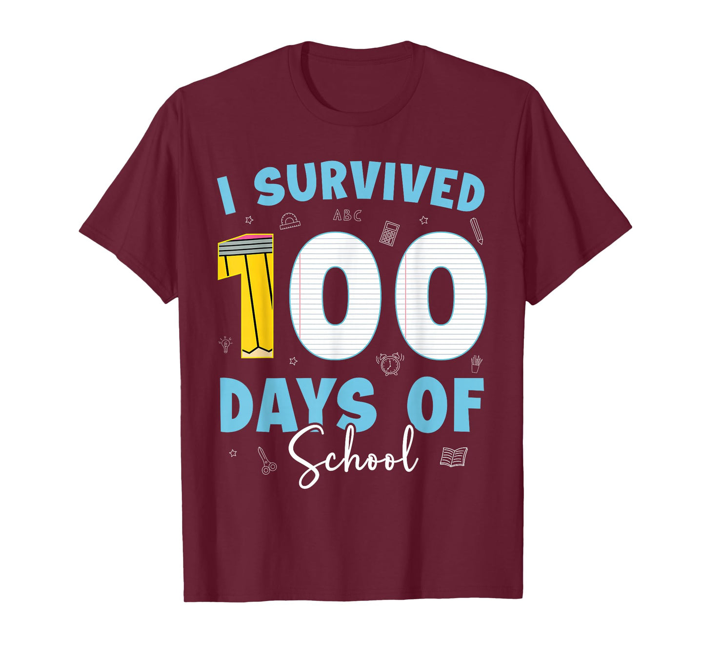 I Survived 100 Days of School Teachers Students 100th Day T-Shirt