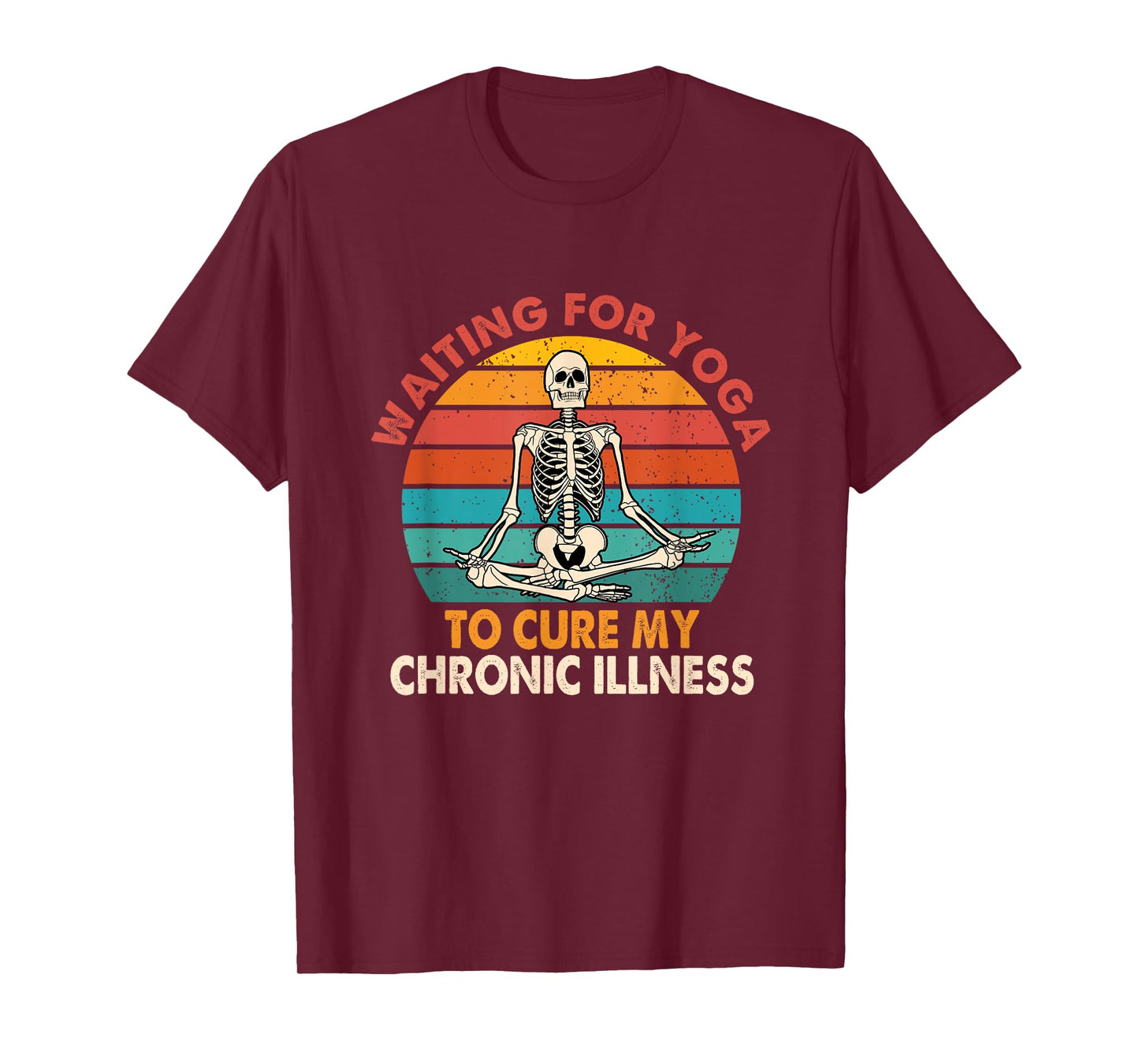 EDS Chronic Waiting For Yoga T-Shirt, Unisex-Adults, Black, Small, Short Sleeve, Classic Fit, Yoga Motivation