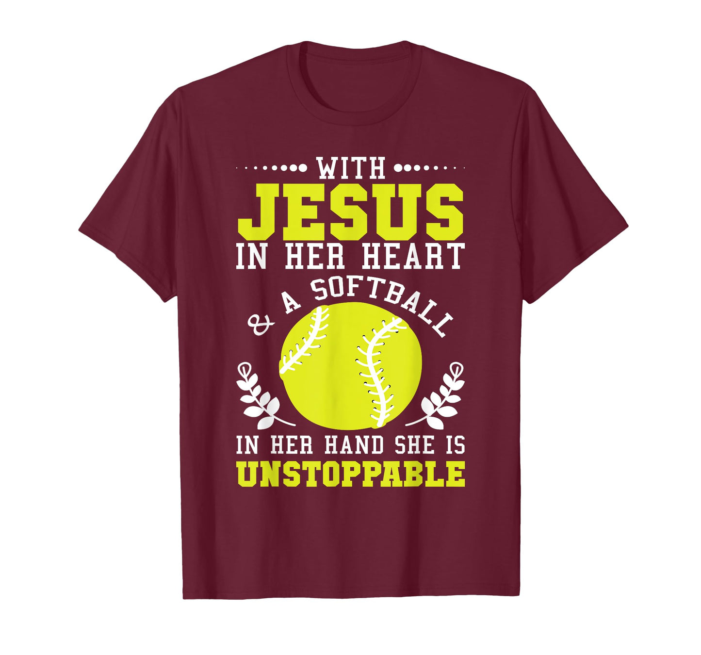 Christian Softball T-Shirt Religious Baseball Gift T-Shirt