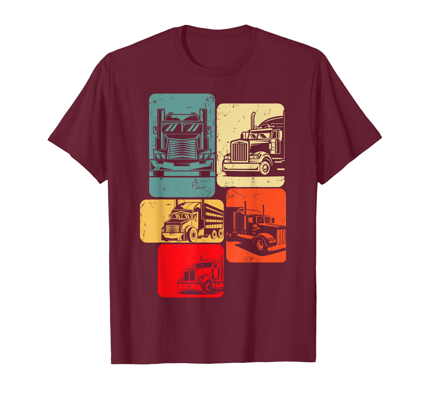 Trucker Semi Truck Men Kids Boys T-Shirt