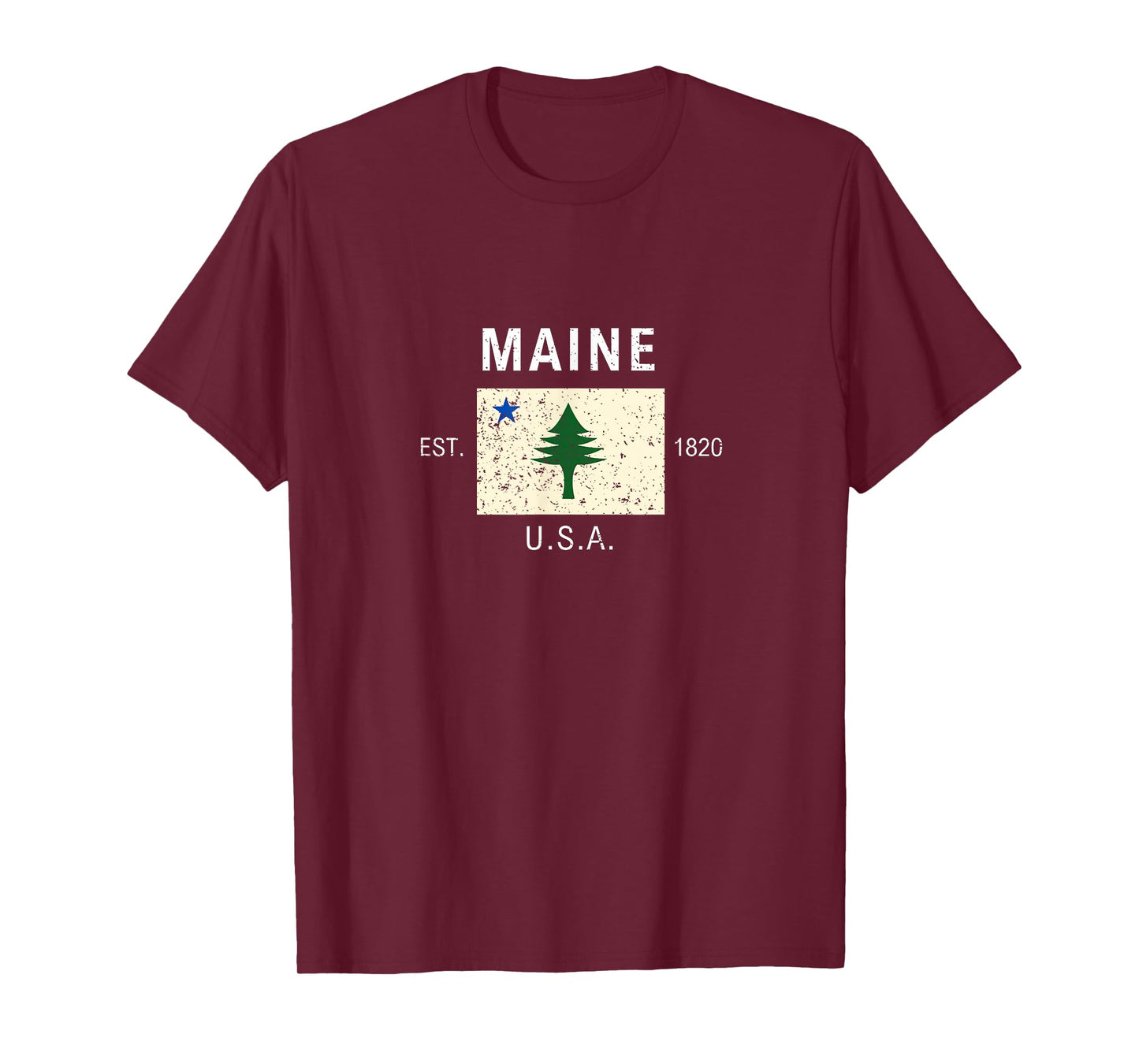Flag of Maine Shirt Established 1820 Pine Tree State T-Shirt