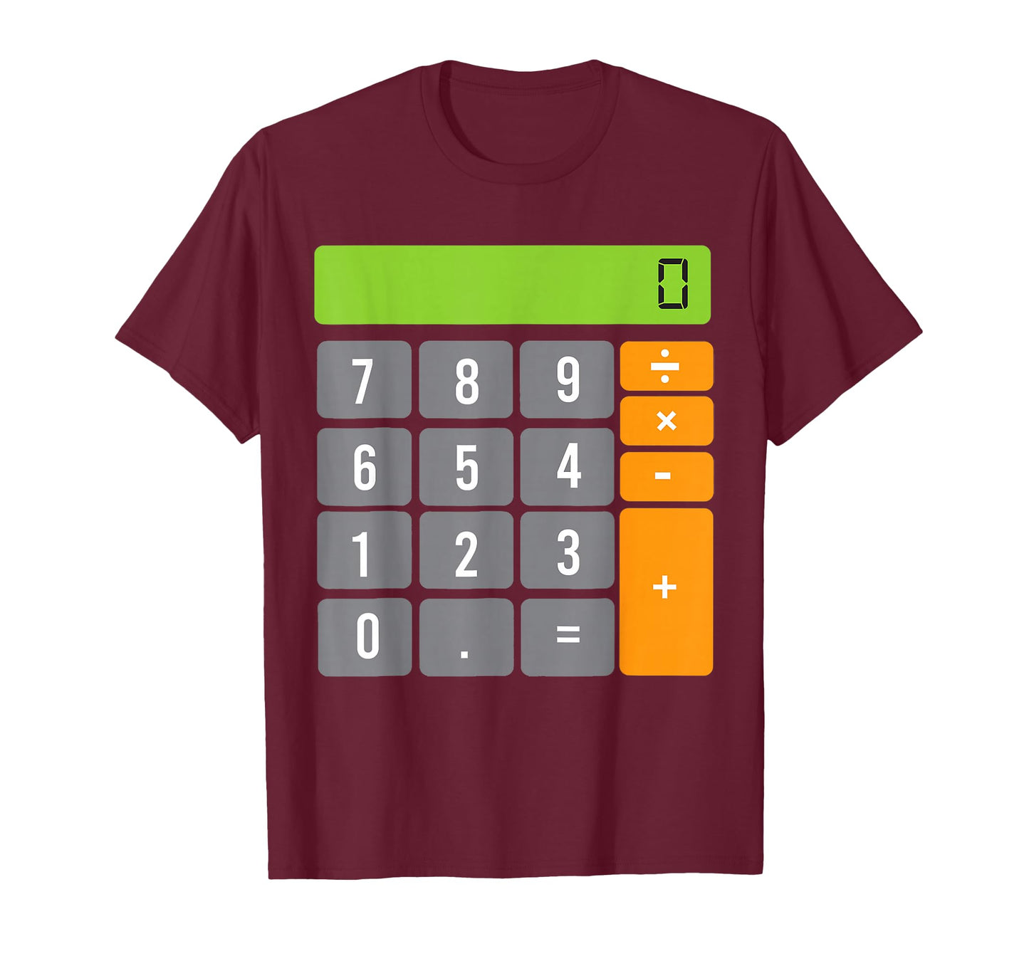 Calculator Costume Halloween Easy Cosplay Math Geek T-Shirt