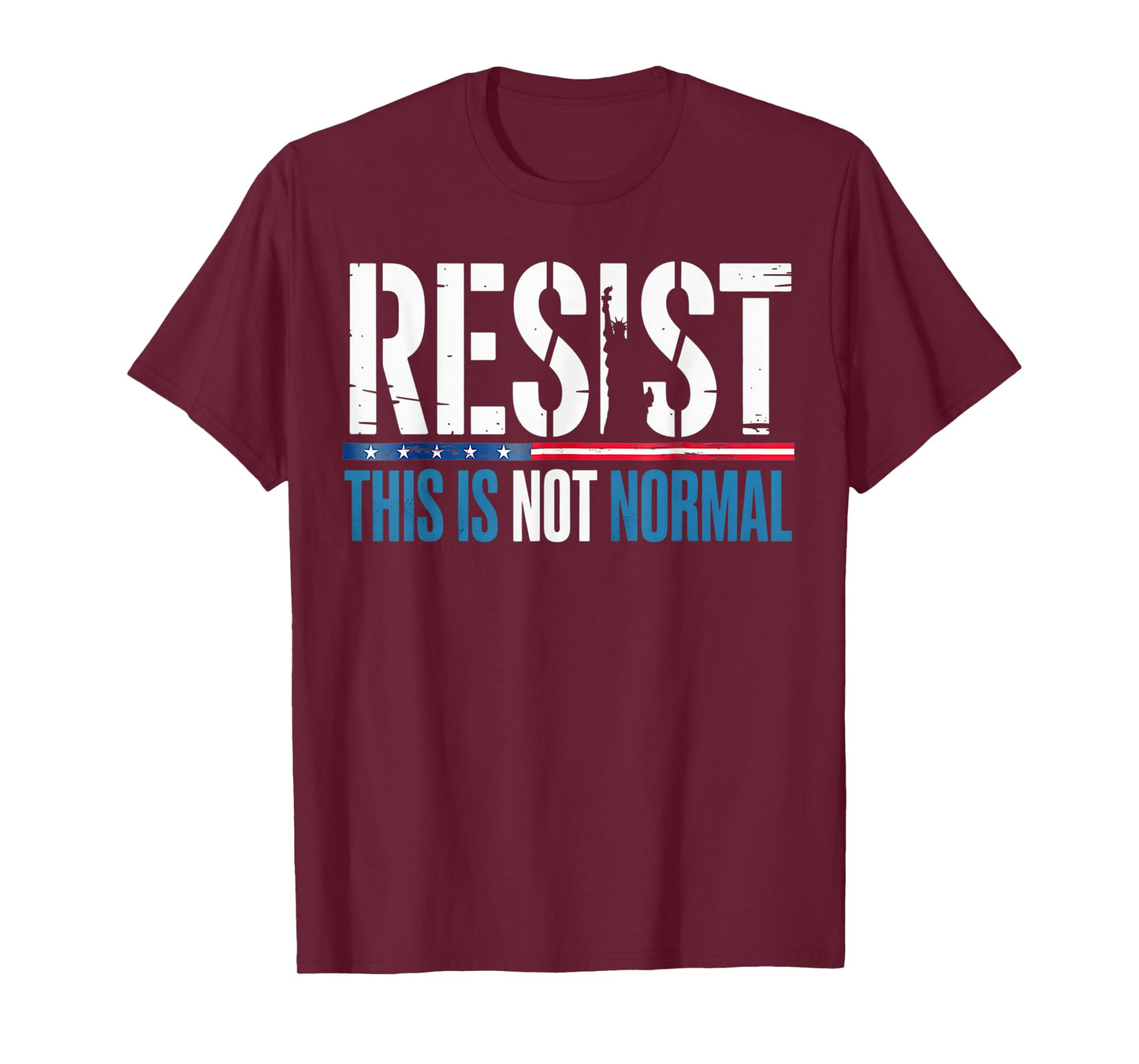 Resist liberal women men this is not normal democrat US flag T-Shirt