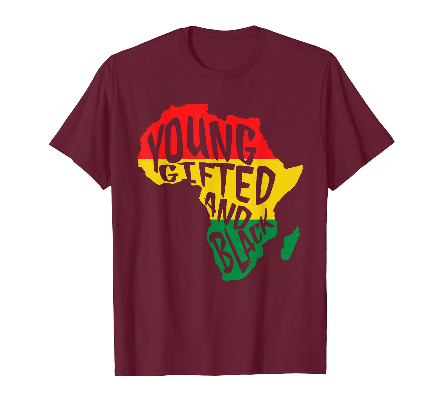 Young Gifted & Black African Pride Black History Month Kids T-Shirt