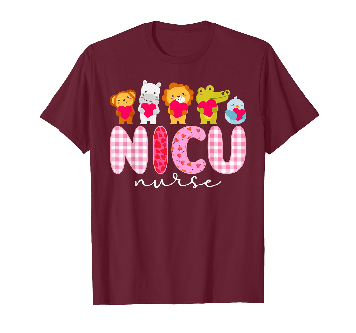 NICU Nurse Valentine Neonatal ICU Nurse Valentines Day T-Shirt