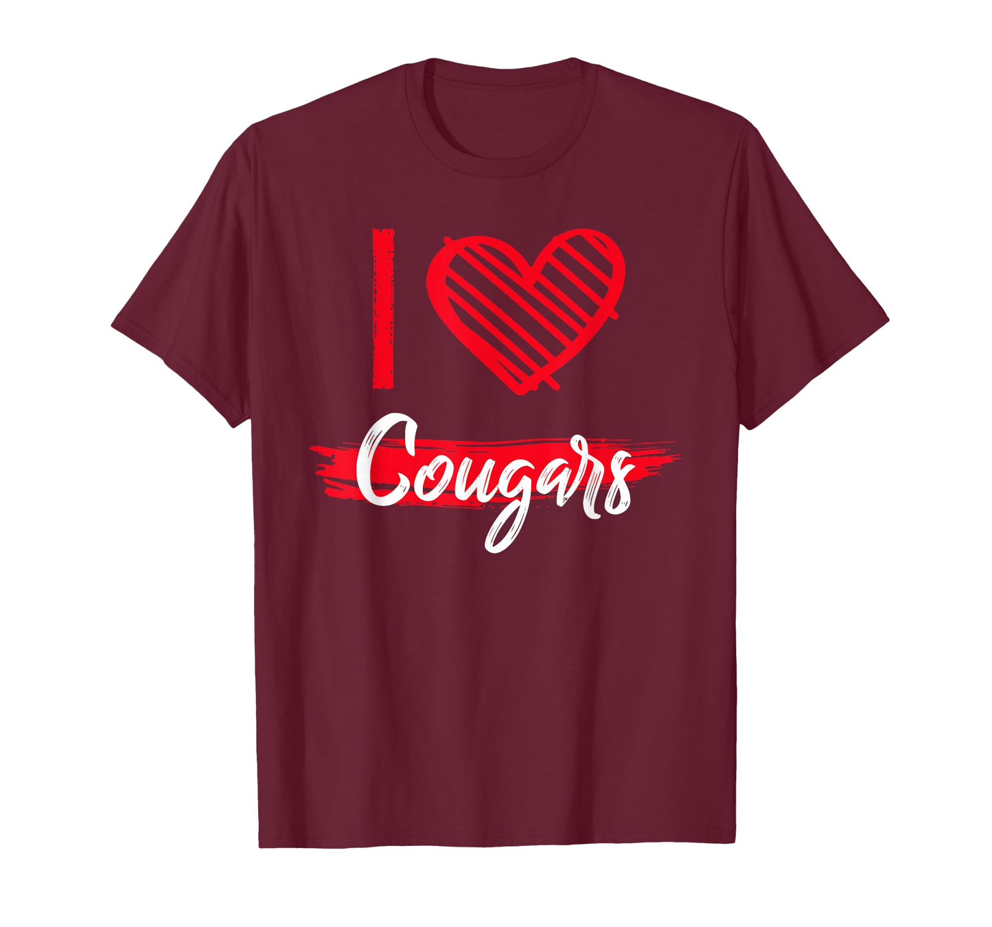 I Love Cougars T-Shirt I Heart Cougars T-Shirt