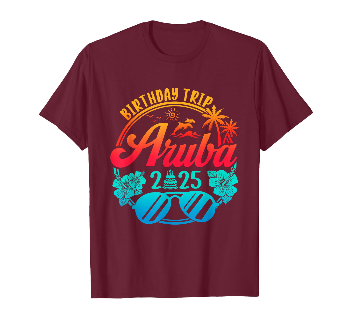 Aruba Birthday Trip 2025 Cruise Vacation Birthday Party T-Shirt