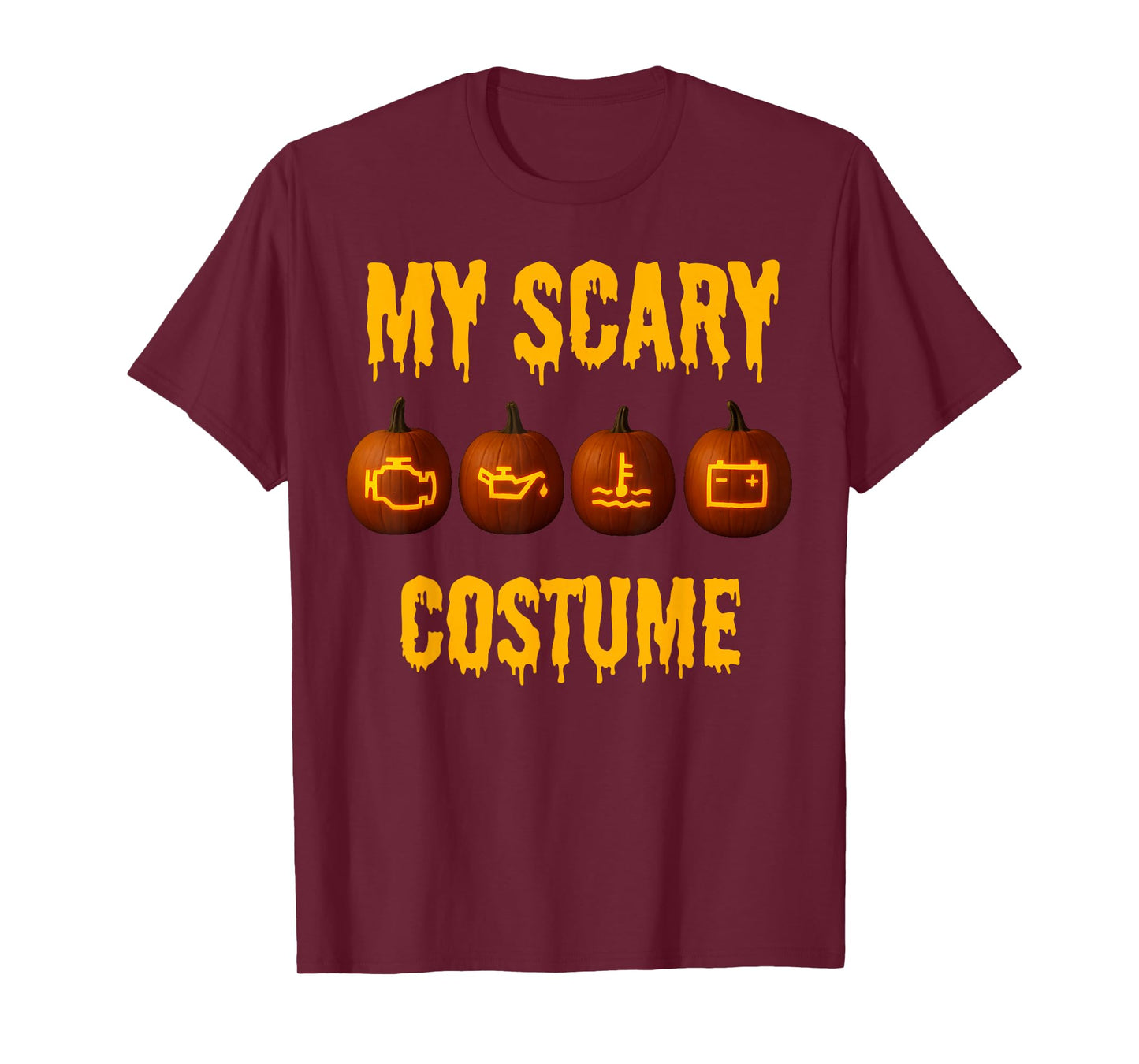 Halloween Car Warning Lights Scary Costume T-Shirt