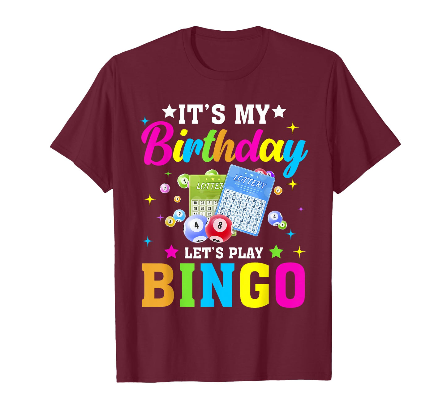Bingo It's My Birthday Let's Play Bingo Vintage Xmas T-Shirt