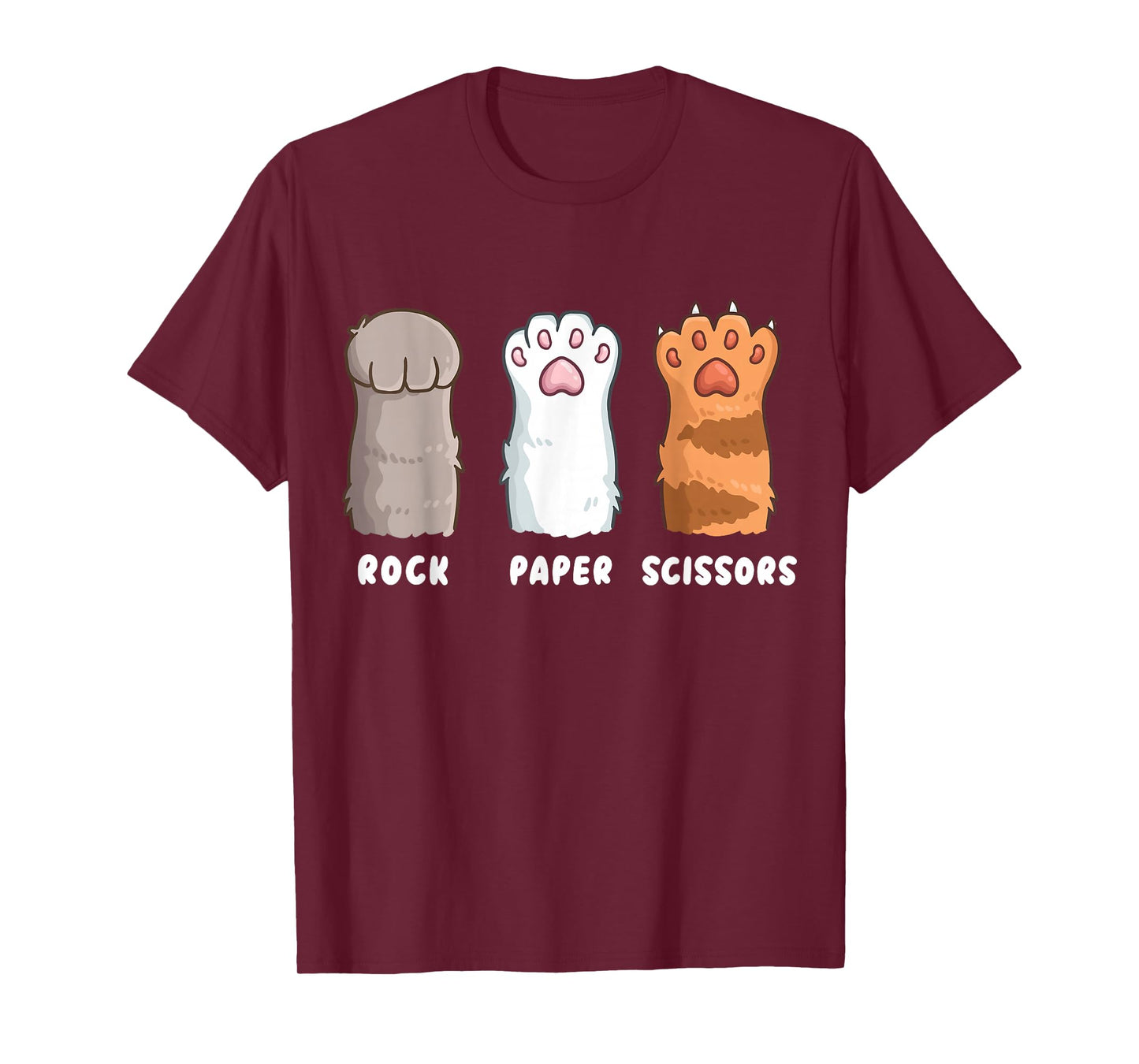 Cat Lover Cat Owner Funny Cat Rock Paper Scissors T-Shirt