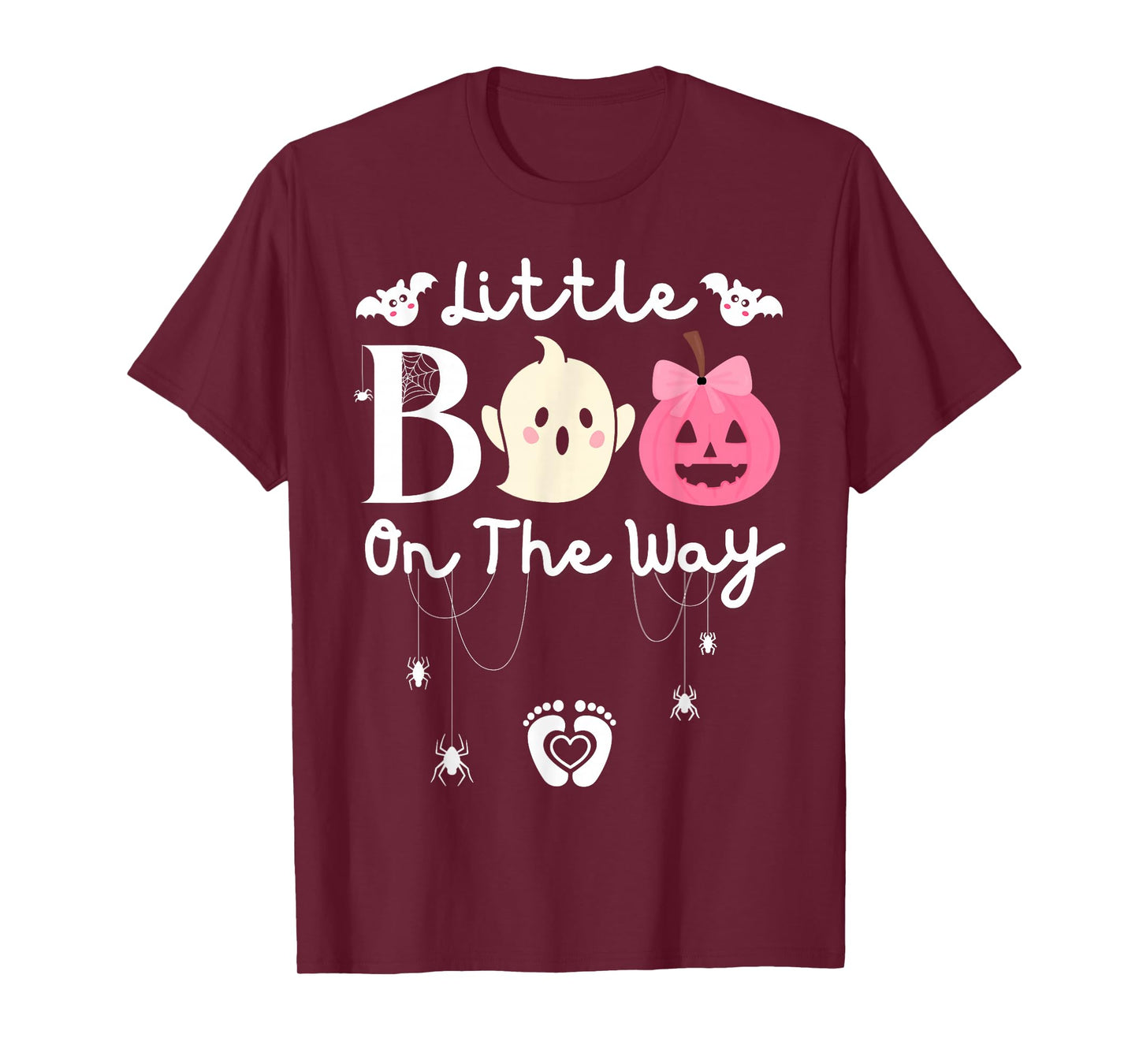 Little Boo On The Way-Halloween Girls Pregnancy Announcement T-Shirt