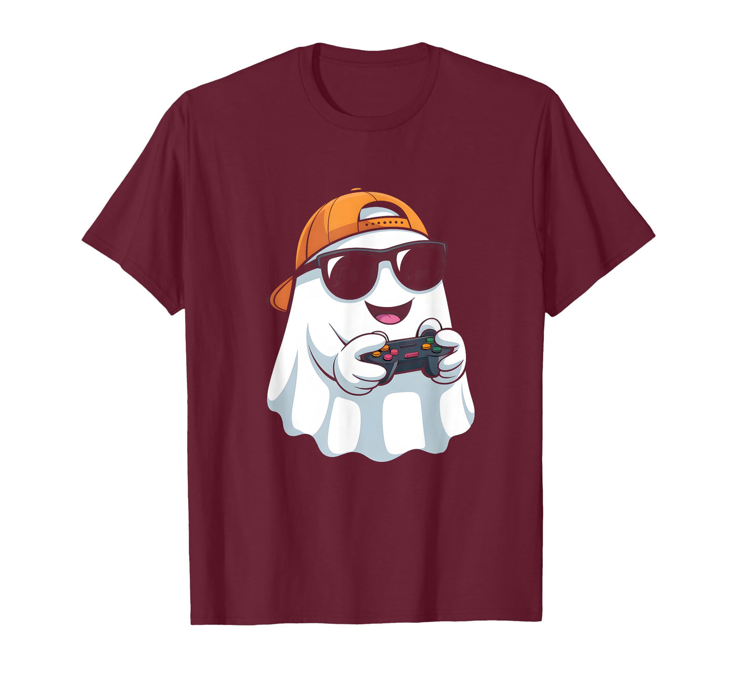 Halloween Boys Kids Ghost Gamer Scary Costume Gaming Men T-Shirt