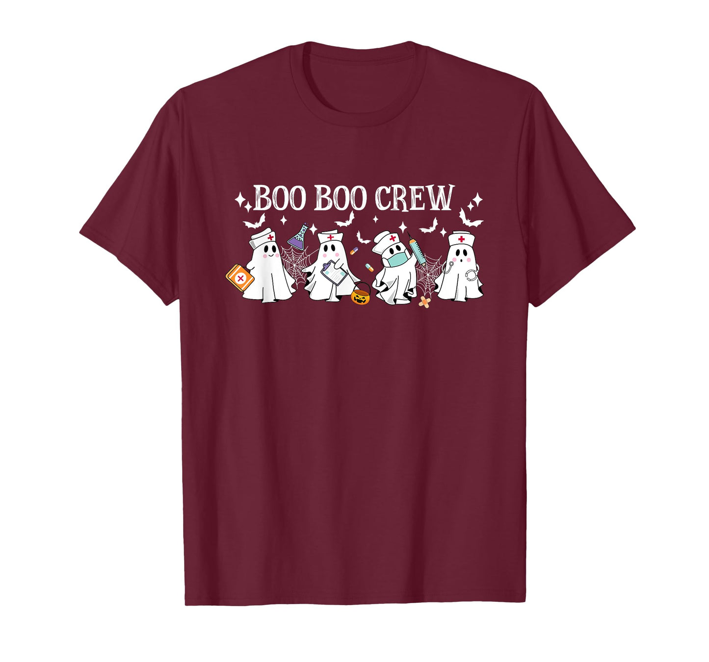 Boo Boo Crew Nurse Ghost Funny Halloween T-Shirt