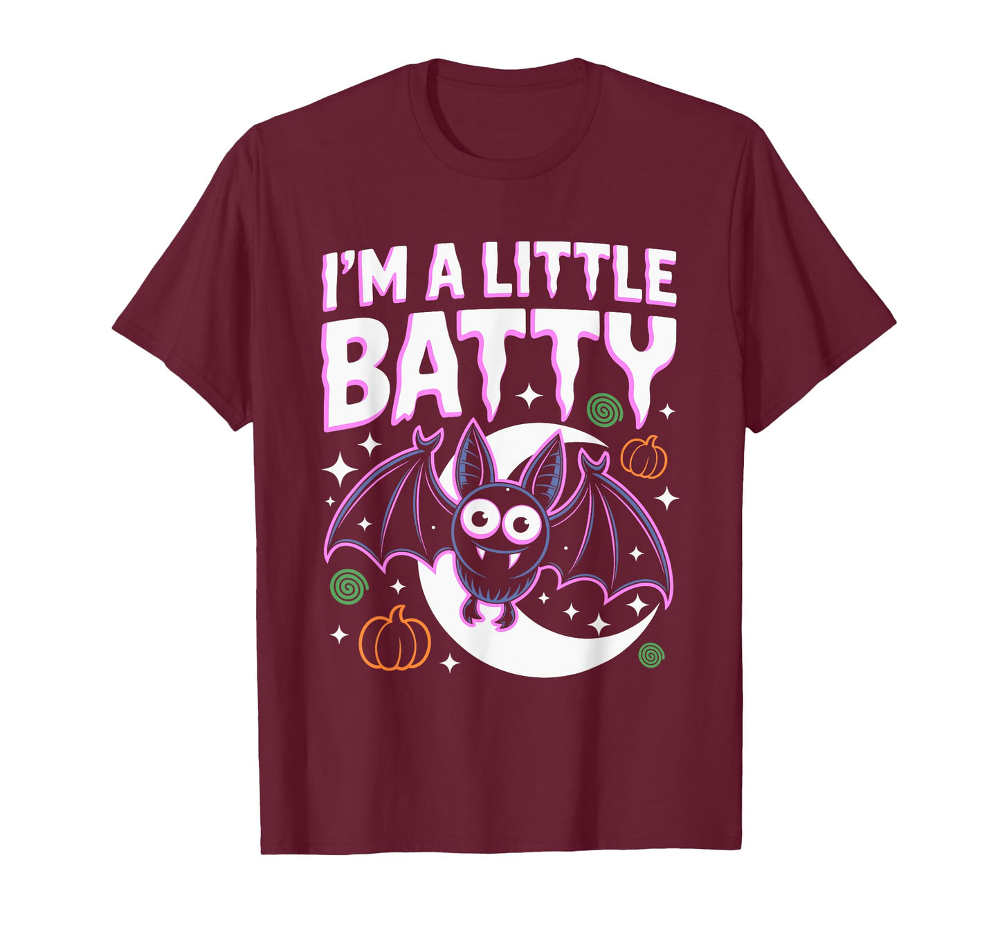 I'm A Little Batty Funny Halloween Bat Costume T-Shirt