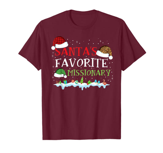 Santa's Favorite Missionary Fun Christmas T-Shirt