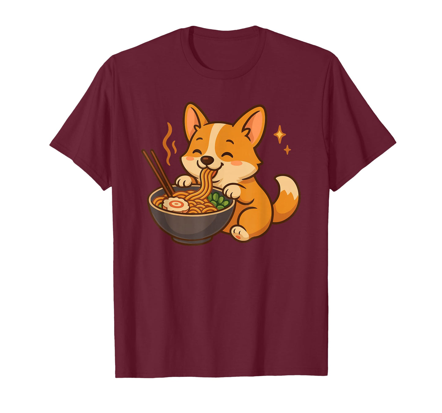 Corgi with Noodles Ramen Kawaii Dog T-Shirt