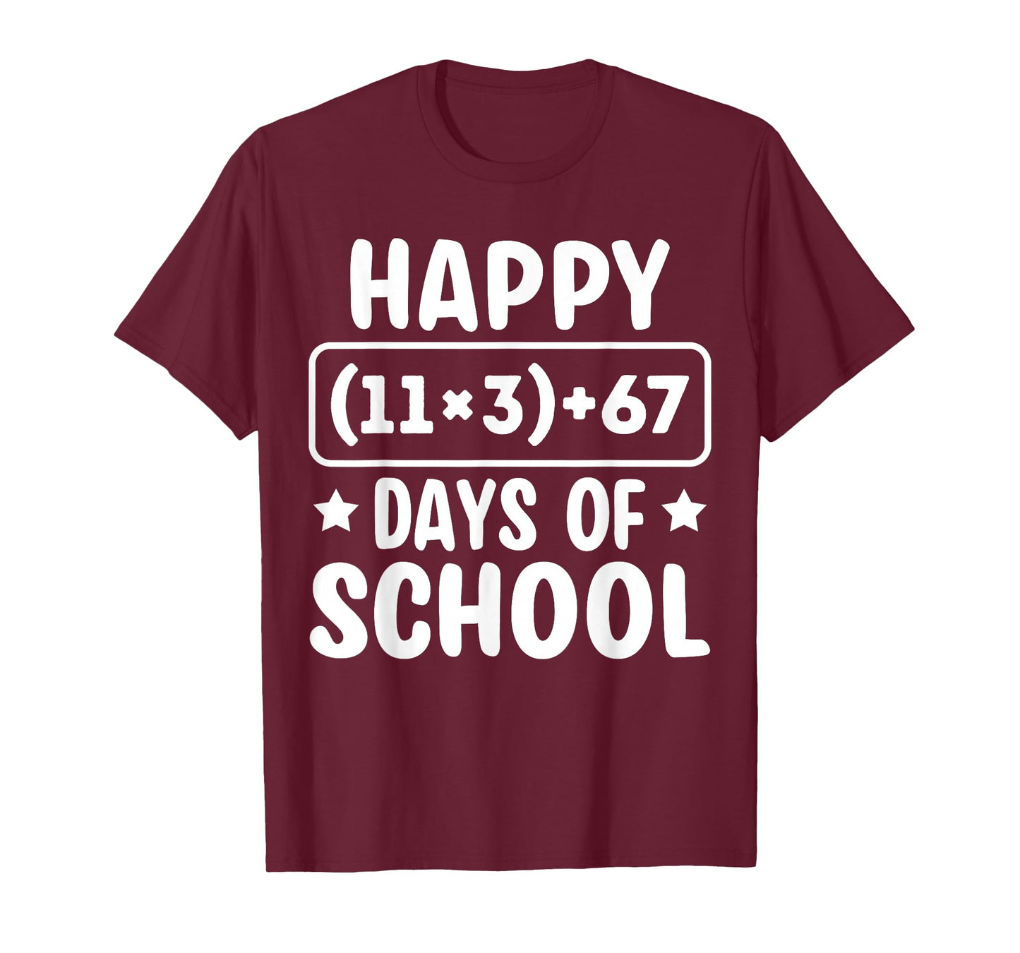 Funny 100 Days School Math Equation 100 Six Seven 67 Meme T-Shirt