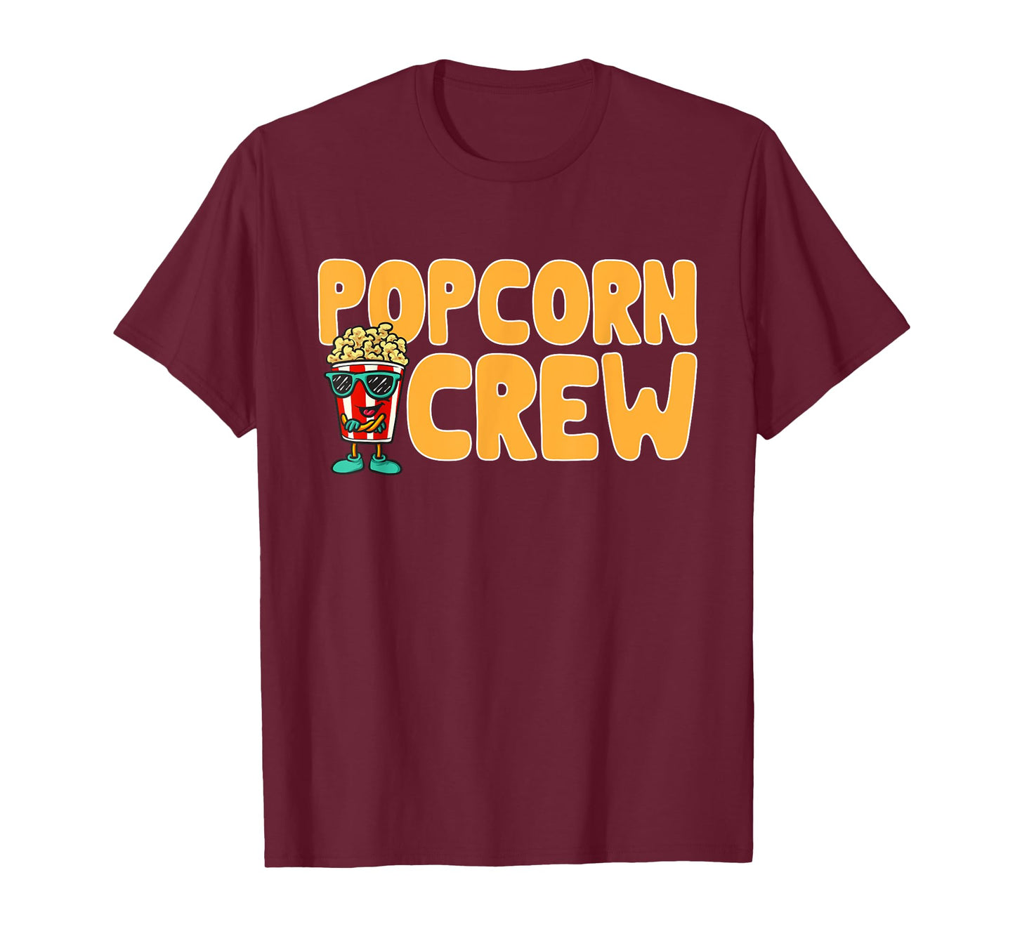 Popcorn Crew Movie Night Snack Popcorn T-Shirt