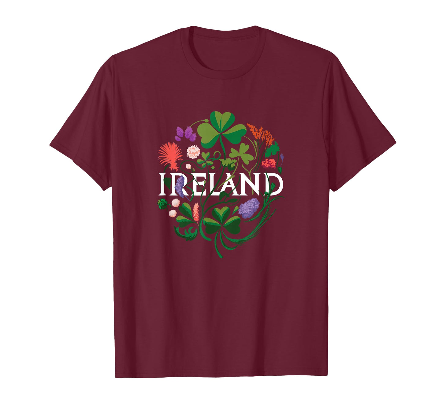 Flowers of Ireland - Vintage Style Minimalist Boho T-Shirt