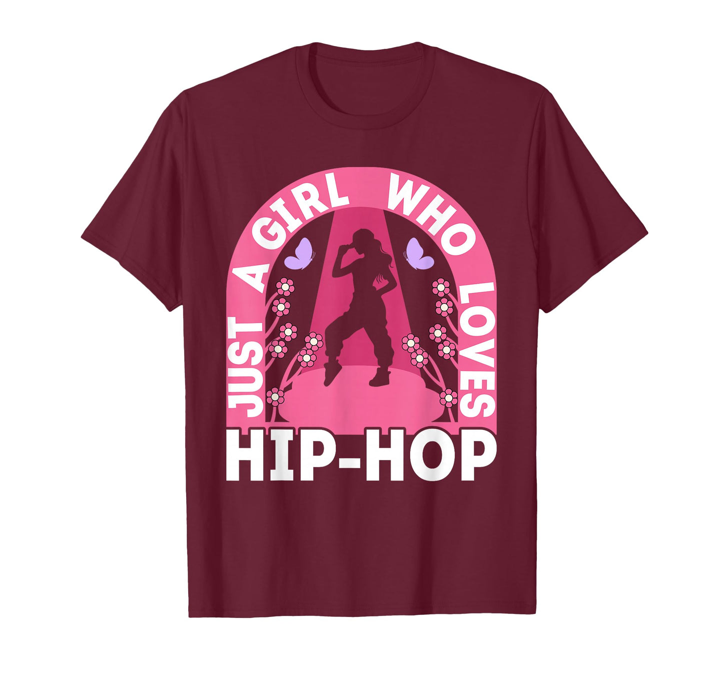 Just A Girl Who Loves Hip Hop Dance Outfit Girls 90s Hip Hop T-Shirt