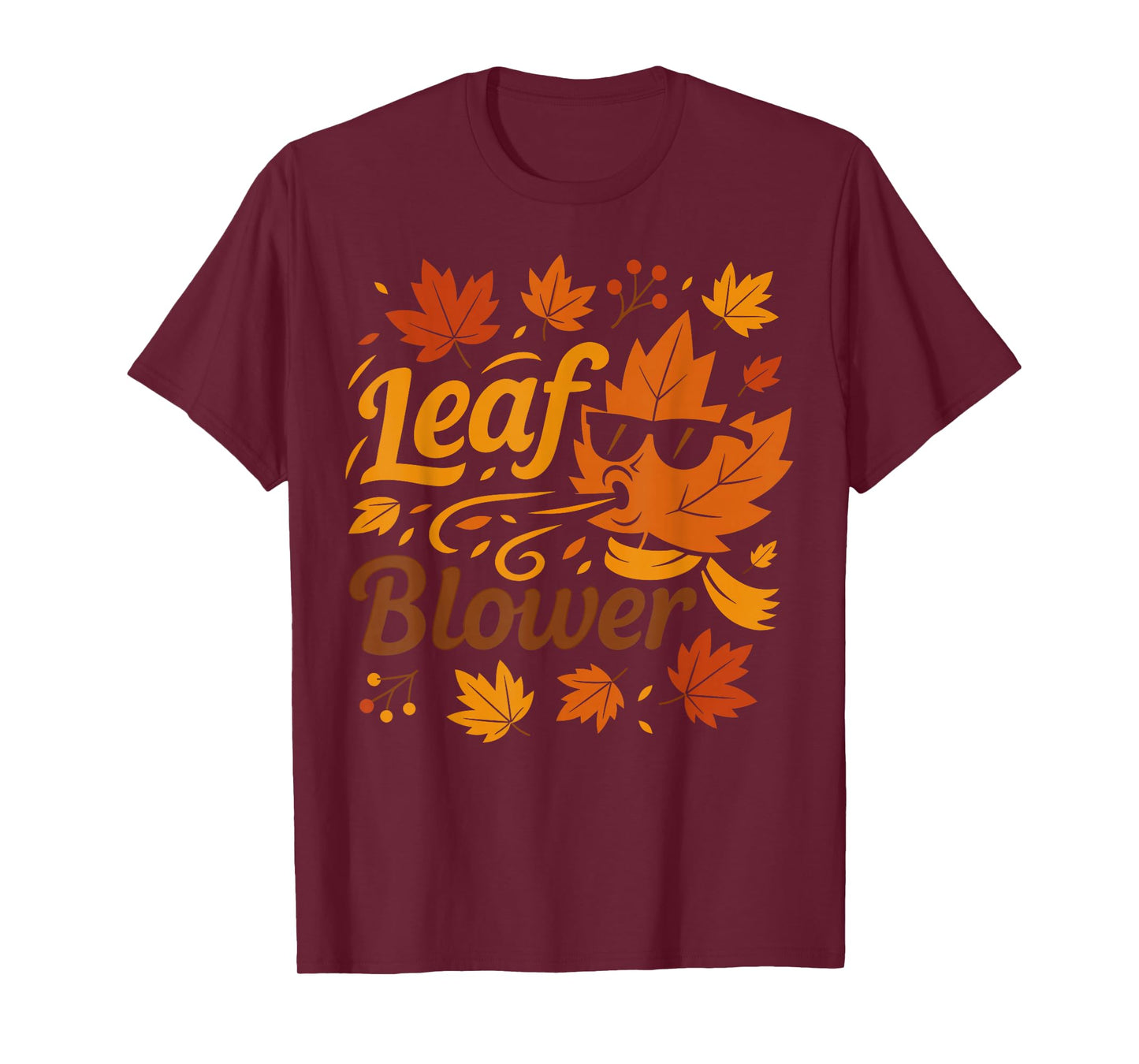 Leaf Blower for Women Adult Men Couples Fall Costume T-Shirt