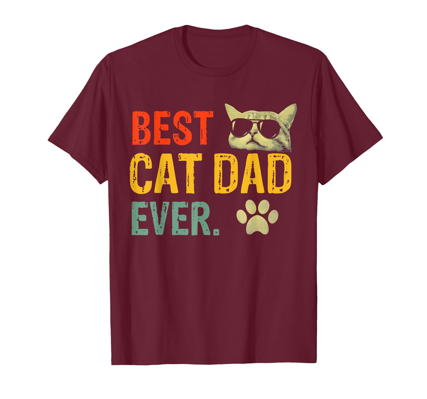 Cat-Shirt Men Best Cat Dad Ever Funny Cat Lover Gift T-Shirt