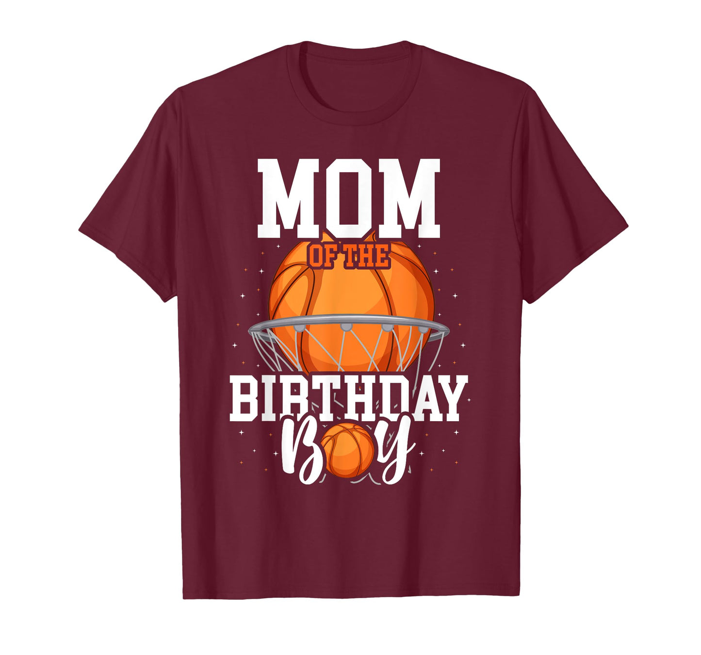 Mom Of The Birthday Boy Basketball Theme Bday Party T-Shirt